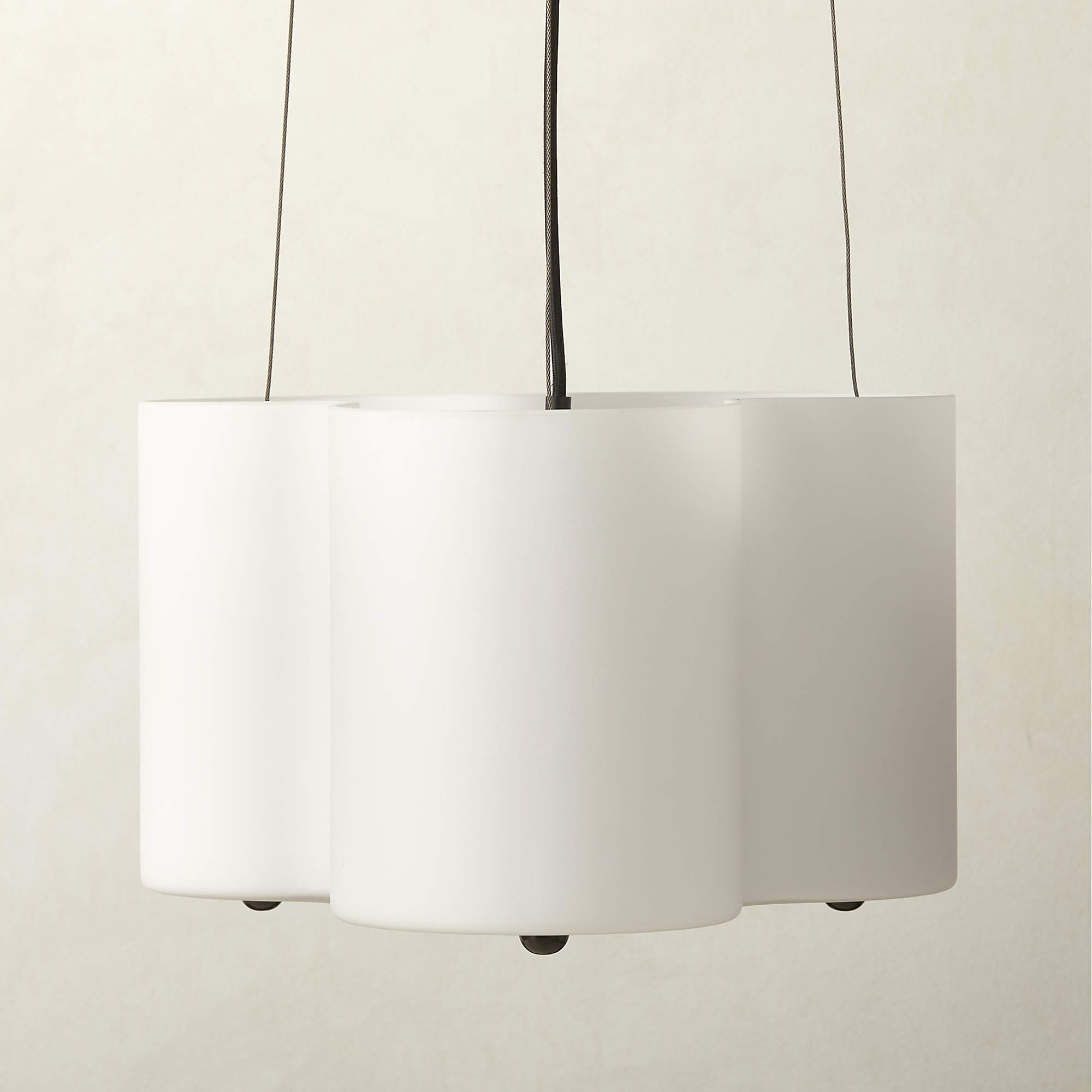Luz Frosted Glass Chandelier + Reviews CB2