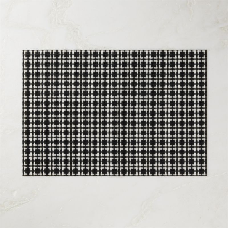 View Luz Reversible Black and White Checked Placemat details
