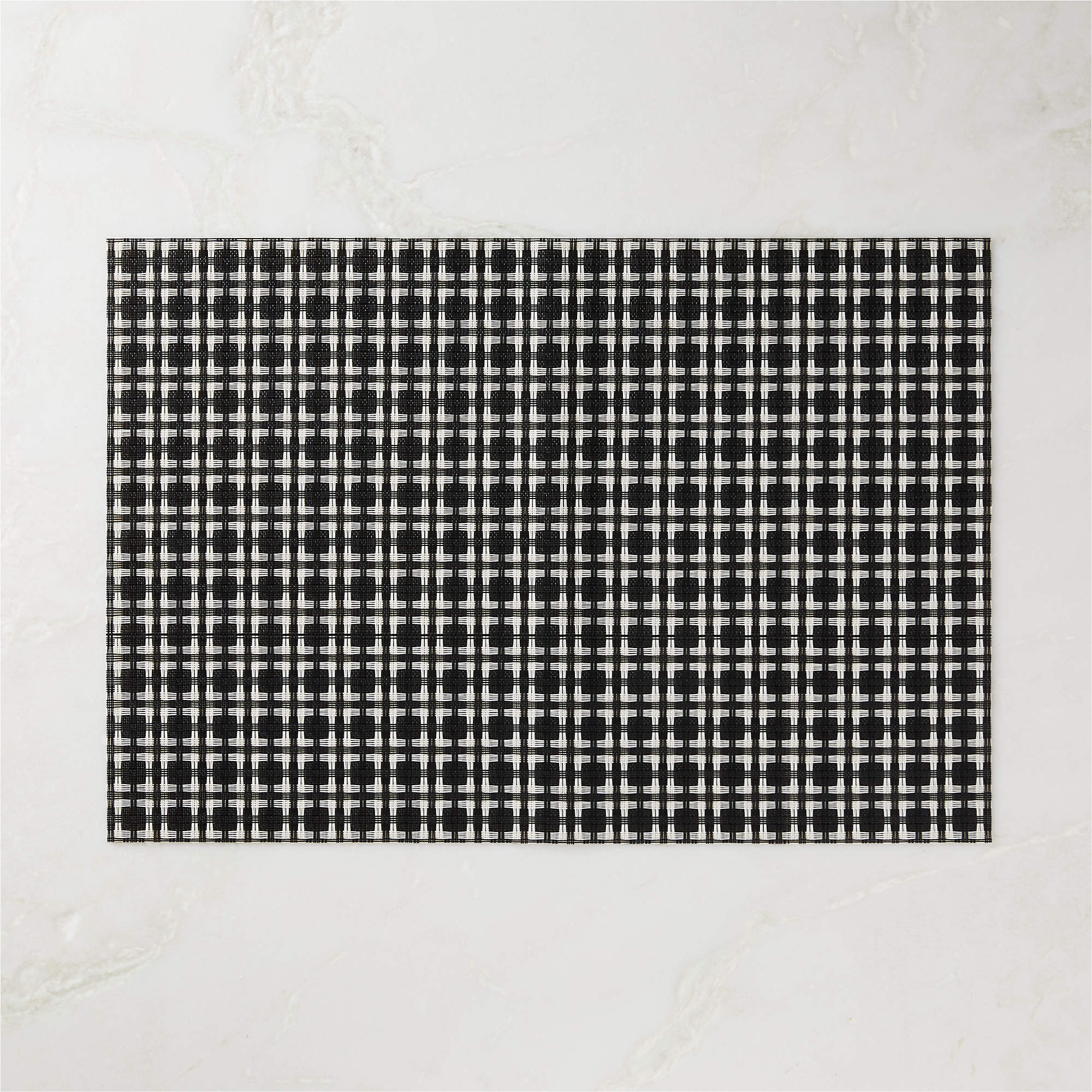 Luz Reversible Modern Black and Modern White Checked Placemat + Reviews