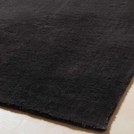 Lyla Handloomed Charcoal Solid Performance Area Rug 8'x10'