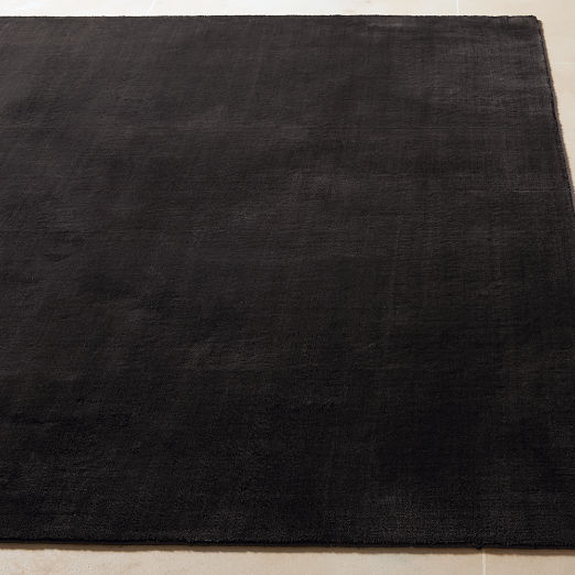 Lyla Handloomed Charcoal Solid Performance Area Rug 8'x10'