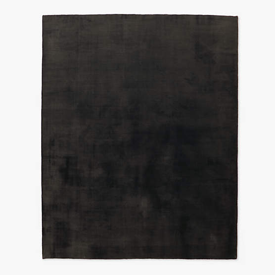 Lyla Handloomed Charcoal Solid Performance Area Rug 9'x12' + Reviews | CB2