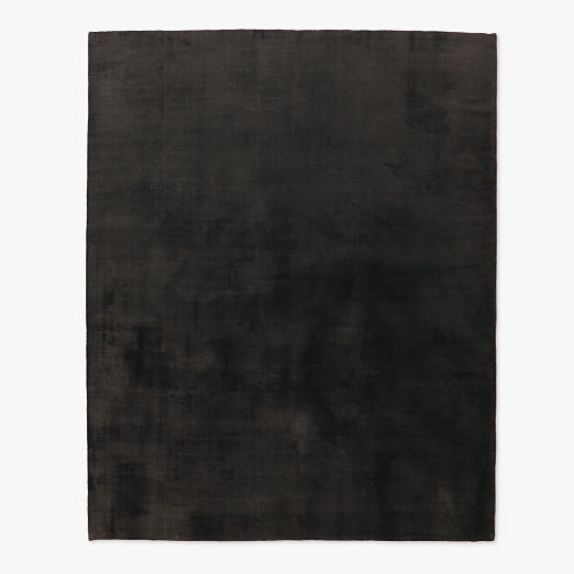 Lyla Handloomed Charcoal Solid Performance Area Rug