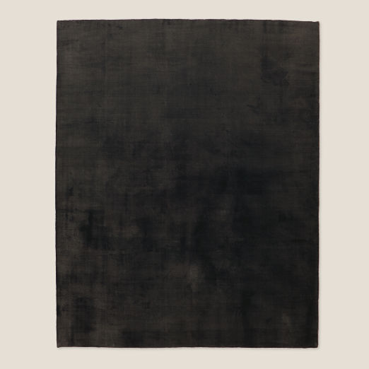 Lyla Handloomed Charcoal Solid Performance Area Rug