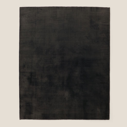 Lyla Handloomed Charcoal Solid Performance Area Rug