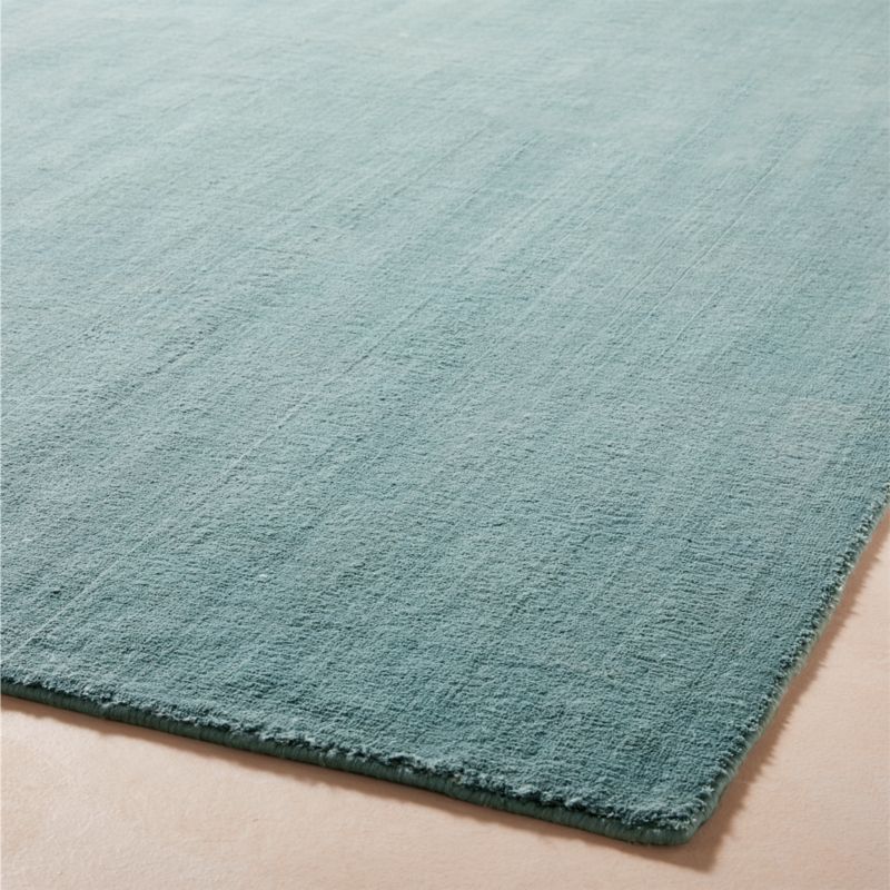 Lyla Handloomed Silver Blue Solid Performance Area Rug 9'x12' - image 3 of 8