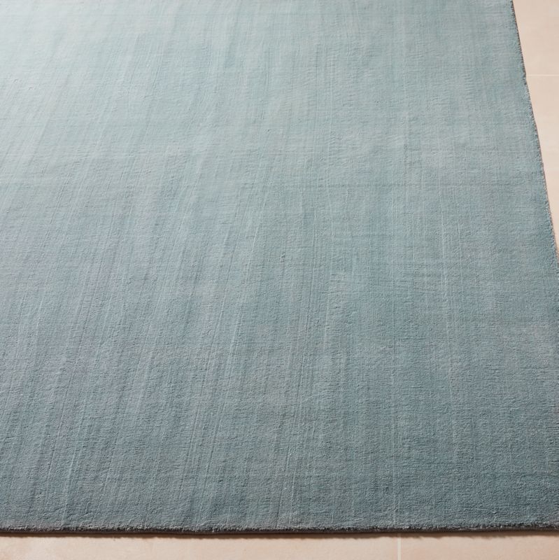 Lyla Handloomed Silver Blue Solid Performance Area Rug 5'x8' - image 6 of 7