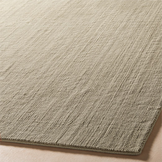 Lyla Handloomed Taupe Solid Performance Area Rug 6'x9'