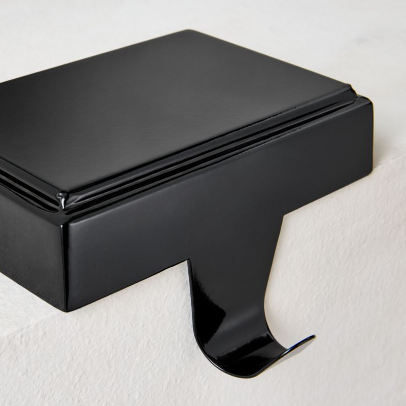 Layer Rectangular Black Stainless Steel Christmas Stocking Holder - image 2 of 3