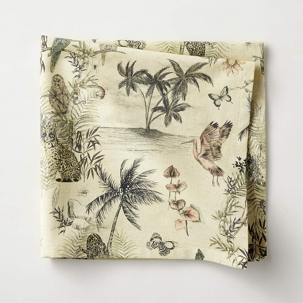 Jungle Print Linen Napkin by Matthew Williamson + Reviews