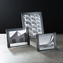 Modern And Unique Picture Frames Cb2 Maarten Gunmetal Picture Frames