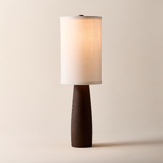Mable Lampu Oak Wood Table Lamp 26" by Casa Dean by Swizz Beatz