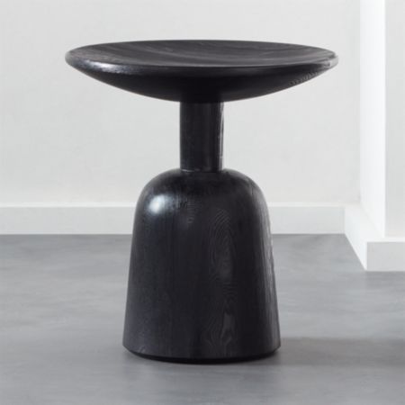 Macbeth Hemlock Black Wood Side Table Reviews Cb2