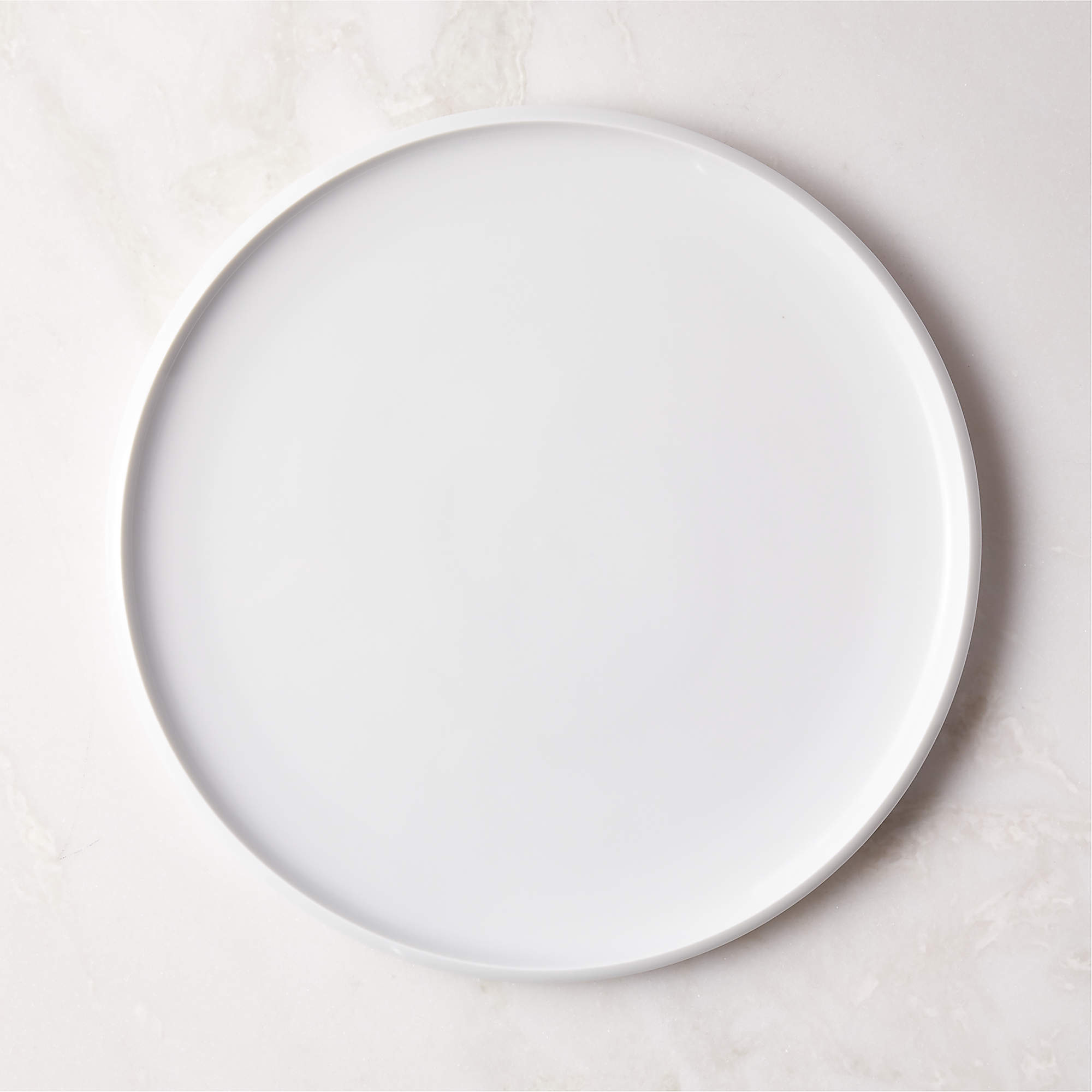 Mack Modern White Dinner Plate + Reviews CB2