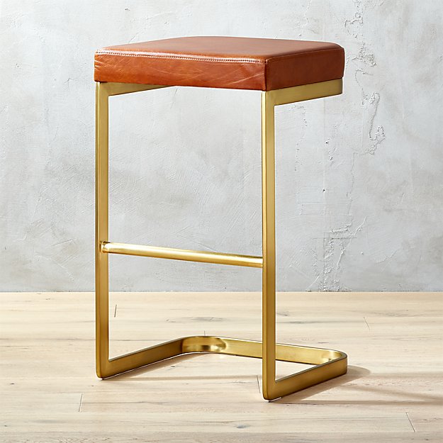 Mack Leather Bar Stools Sold Out Cb2