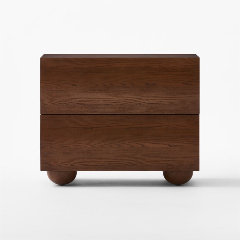 Mackay 2-Drawer Curved Wood Nightstand - image 3 of 9