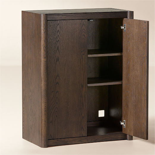 Macron 30" Dark Brown Oak Entryway Cabinet