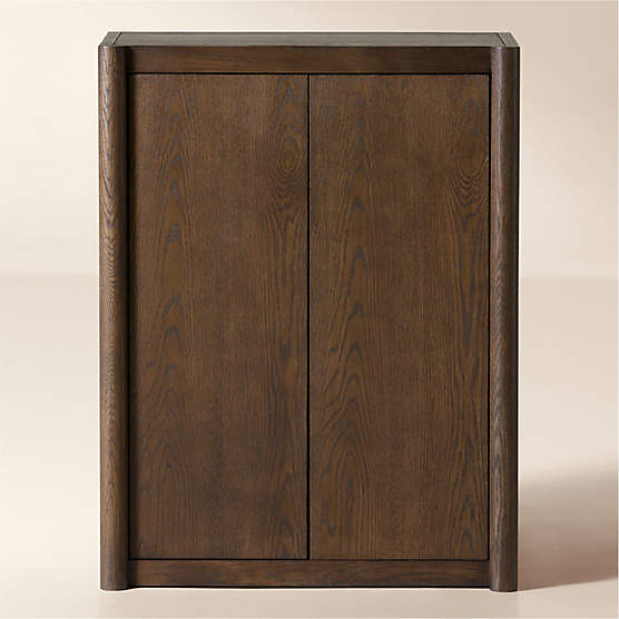 Macron 30" Dark Brown Oak Entryway Cabinet
