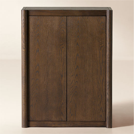 Macron 30" Dark Brown Oak Entryway Cabinet