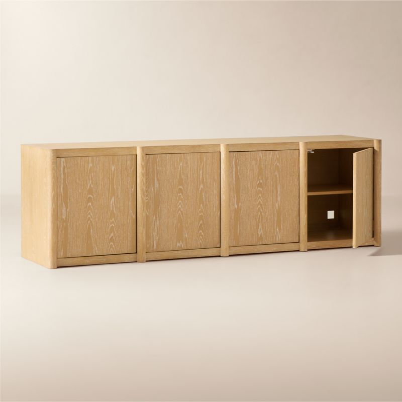 Macron 90" Light Oak Media Console - image 3 of 7