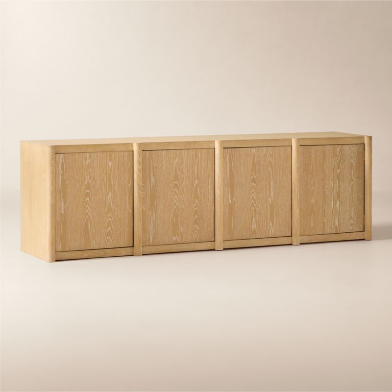Macron 90" Light Oak Media Console - image 2 of 7
