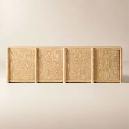 Macron 90" Light Oak Media Console