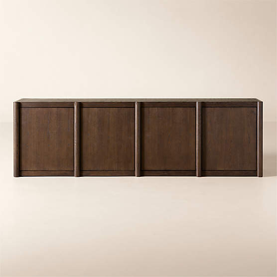 Macron 90" Dark Brown Oak Media Console