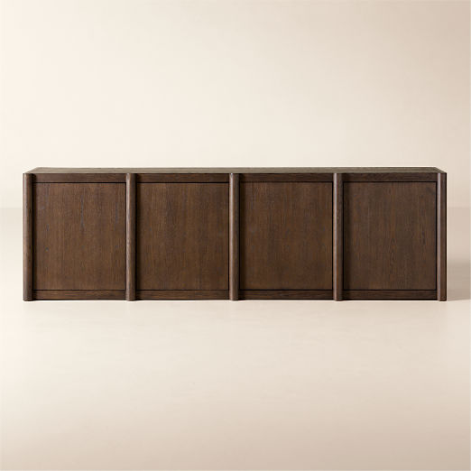 Macron 90" Dark Brown Oak Media Console