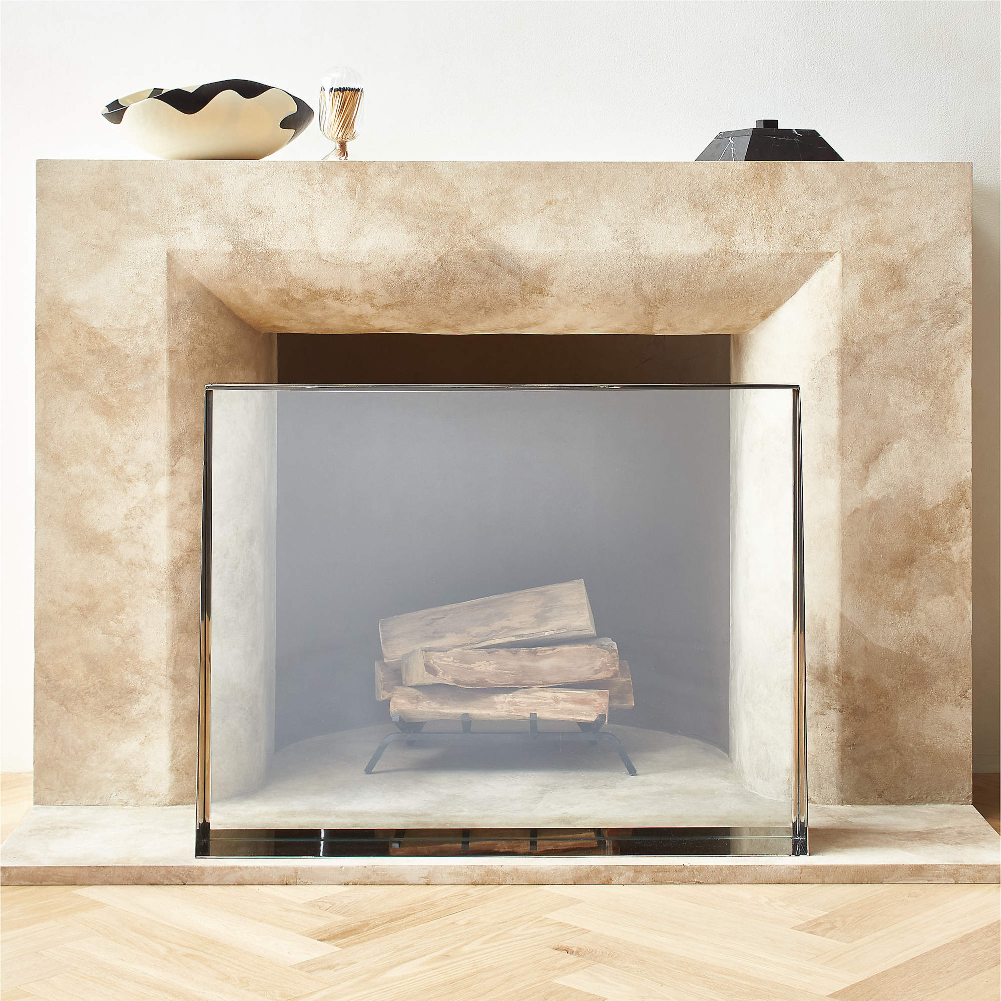 Stainless steel fireplace screen