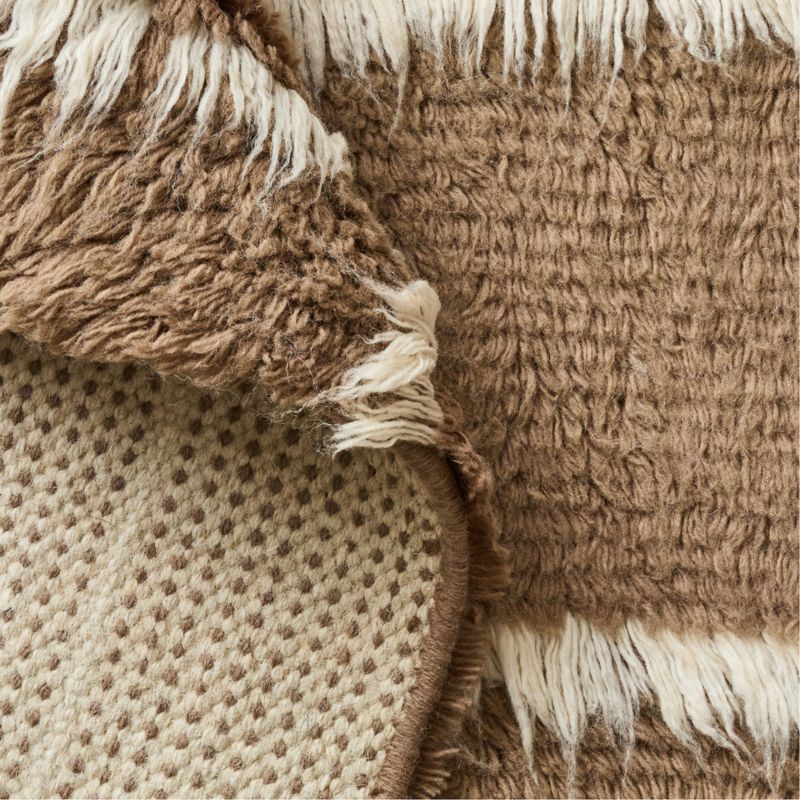 Madeo Handwoven Taupe New Zealand Wool Area Rug 5'X8' - image 3 of 6