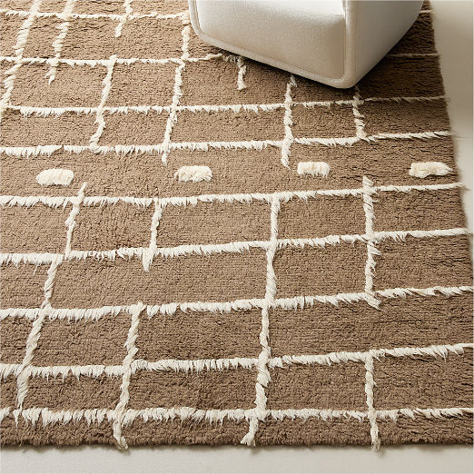 Madeo Handwoven Taupe New Zealand Wool Area Rug