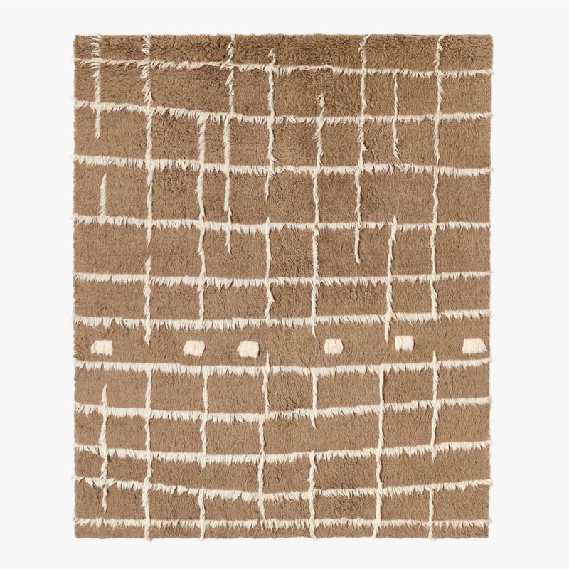 Madeo Handwoven Taupe New Zealand Wool Area Rug 5'X8' - image 0 of 6