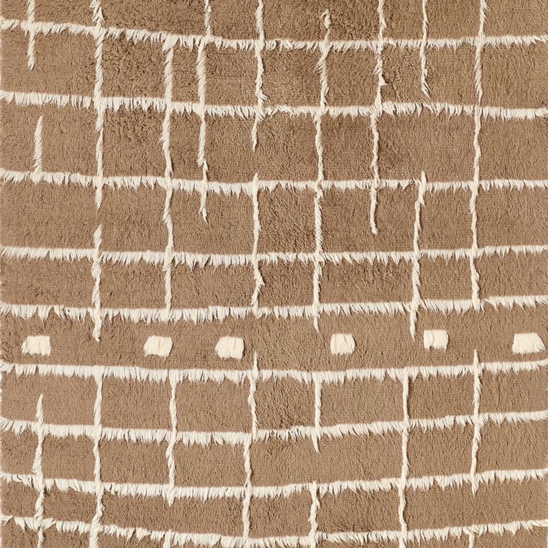 Madeo Handwoven Taupe New Zealand Wool Rug Swatch 12"X12" - image 0 of 6