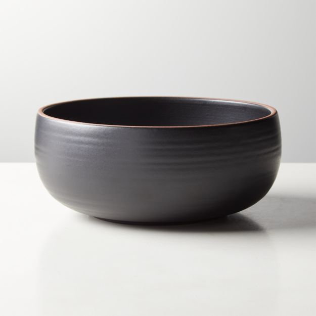 Madera Black Terracotta Soup Bowl + Reviews CB2 Canada