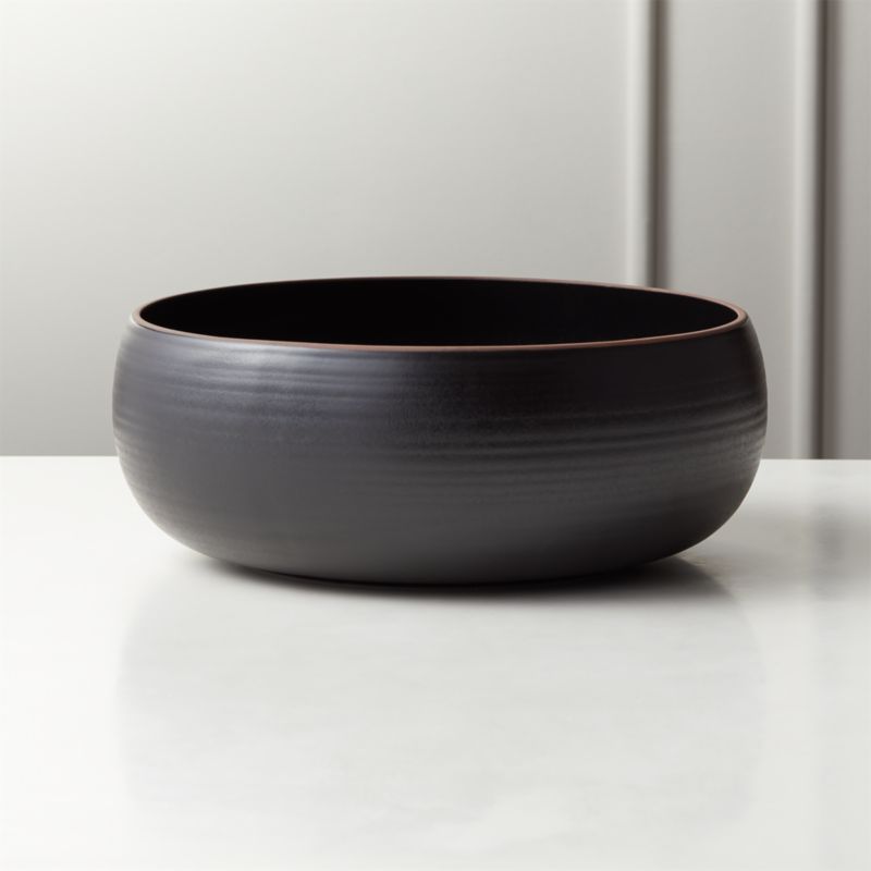 View Madera Large Black Terracotta Serving Bowl details
