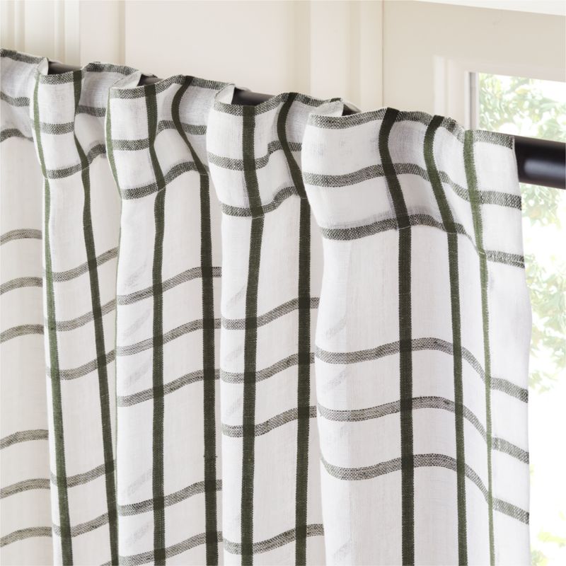 Madwas Green EUROPEAN FLAX™-Certified Linen Sheer Window Curtain Panel 48"x108" - image 3 of 5