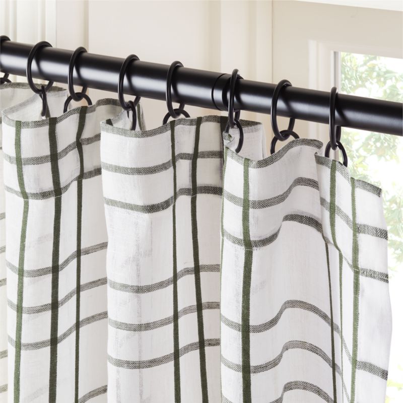 Madwas Green EUROPEAN FLAX™-Certified Linen Sheer Window Curtain Panel 48"x108" - image 1 of 5