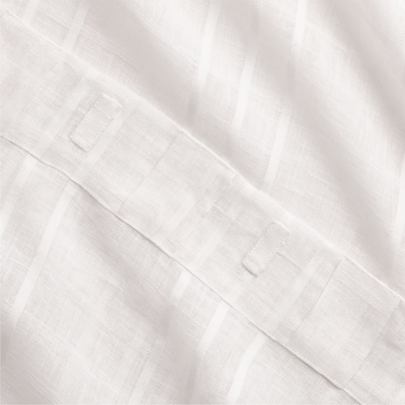 Madwas White EUROPEAN FLAX™-Certified Linen Sheer Window Curtain Panel 48"x96" - image 4 of 5