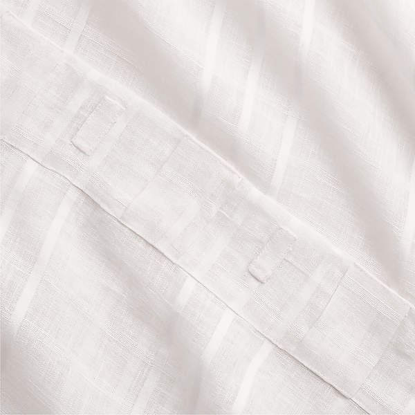 Crisp White EUROPEAN FLAX ™-Certified Linen Window Curtain Panel 52x108