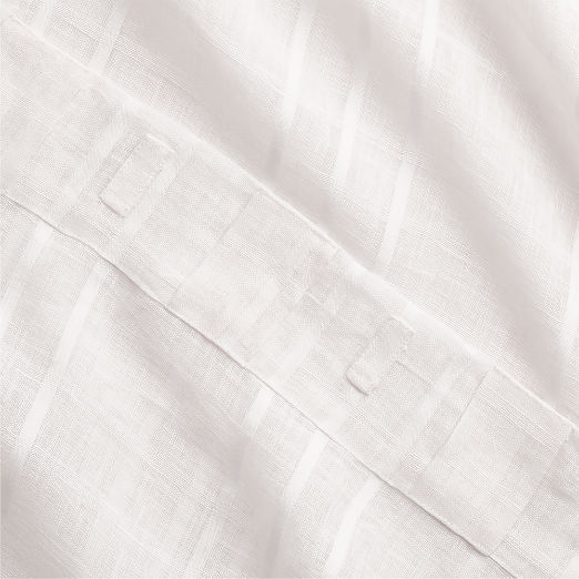 Madwas White EUROPEAN FLAX™-Certified Linen Sheer Window Curtain Panel