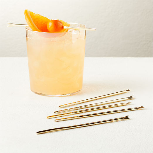 Mae Champagne Gold Cocktail Picks Set of 6