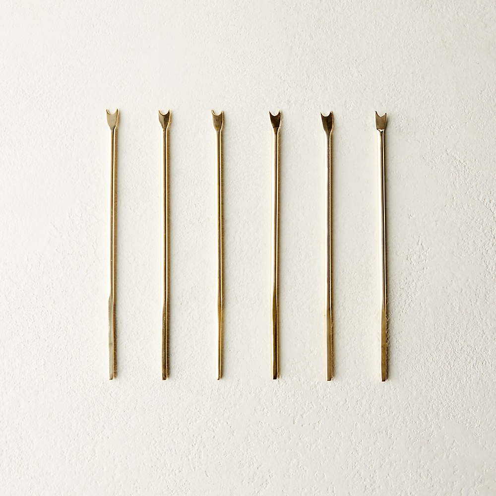 Mae Champagne Gold Cocktail Picks Set of 6