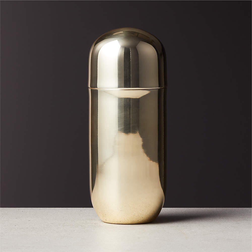 CB2 Champagne Gold Cocktail Shaker