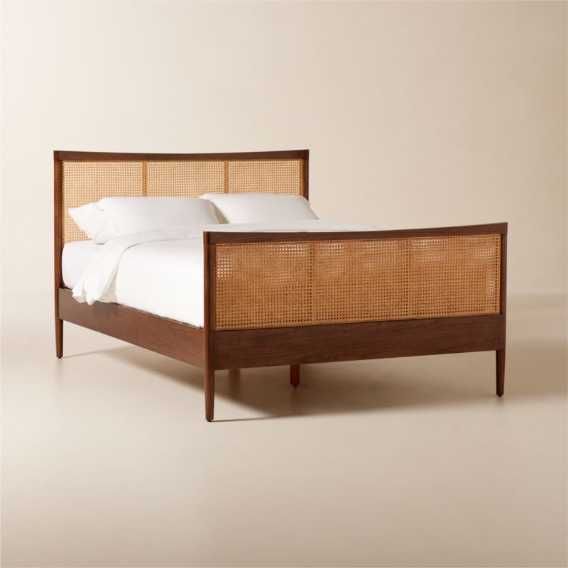 Maeve Natural Cane Queen Bed + Reviews | CB2 Canada