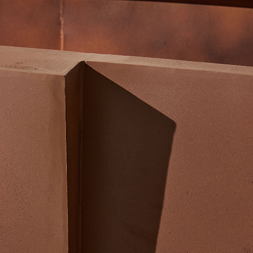 Mafik Rectangular Corten Steel Outdoor Planter Large