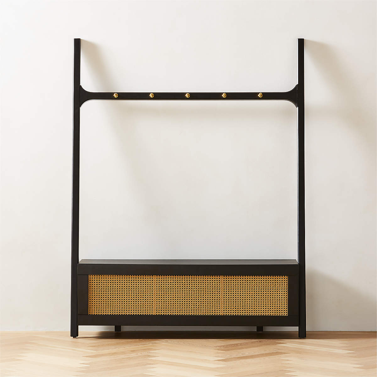 Mahogany Modern Black Hall Tree CB2 Canada