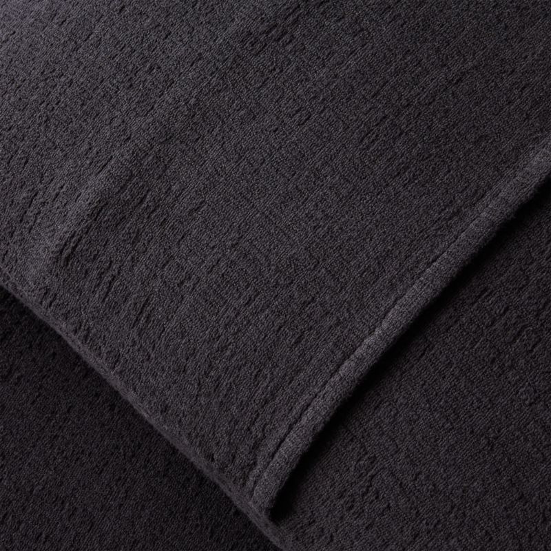 Maisa Organic Cotton Slub Black King Pillow Shams Set of 2 - image 3 of 6