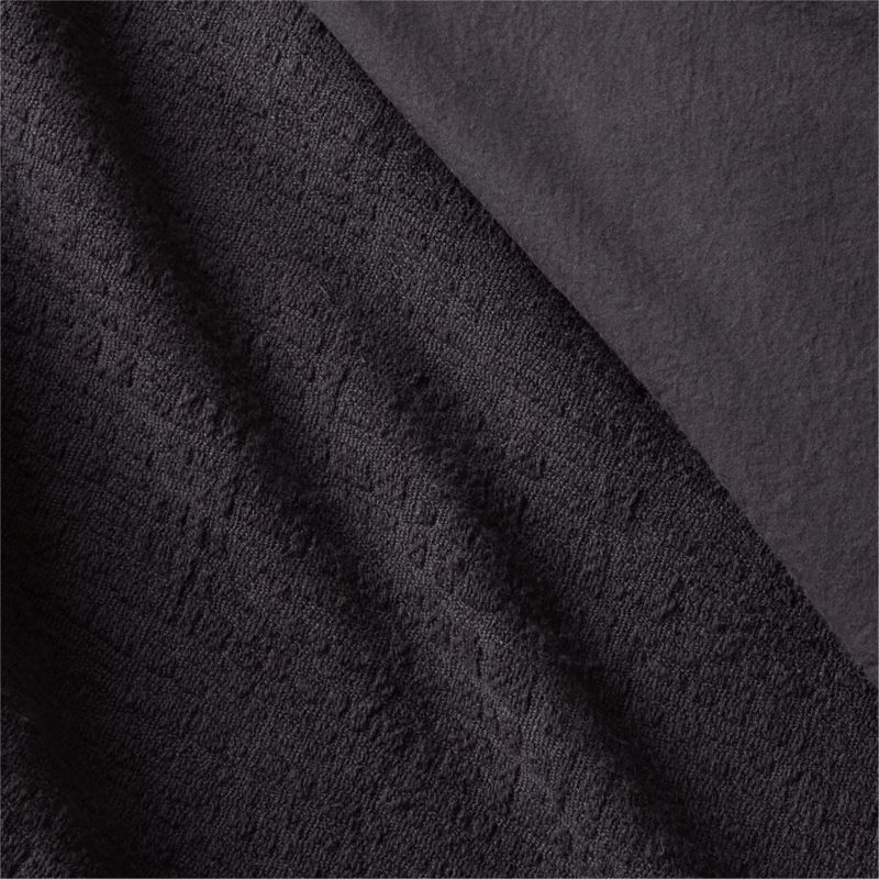 Maisa Organic Cotton Slub Black King Pillow Shams Set of 2 - image 5 of 6