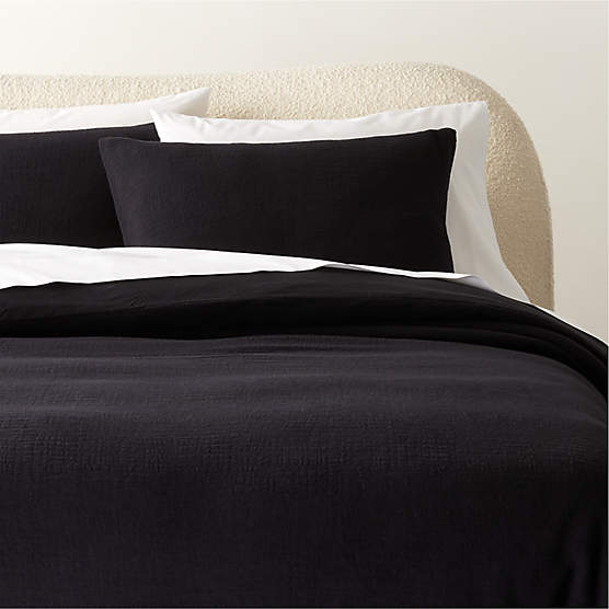 Nett Organic Cotton Natural and Black Full/Queen Duvet Cover + Reviews