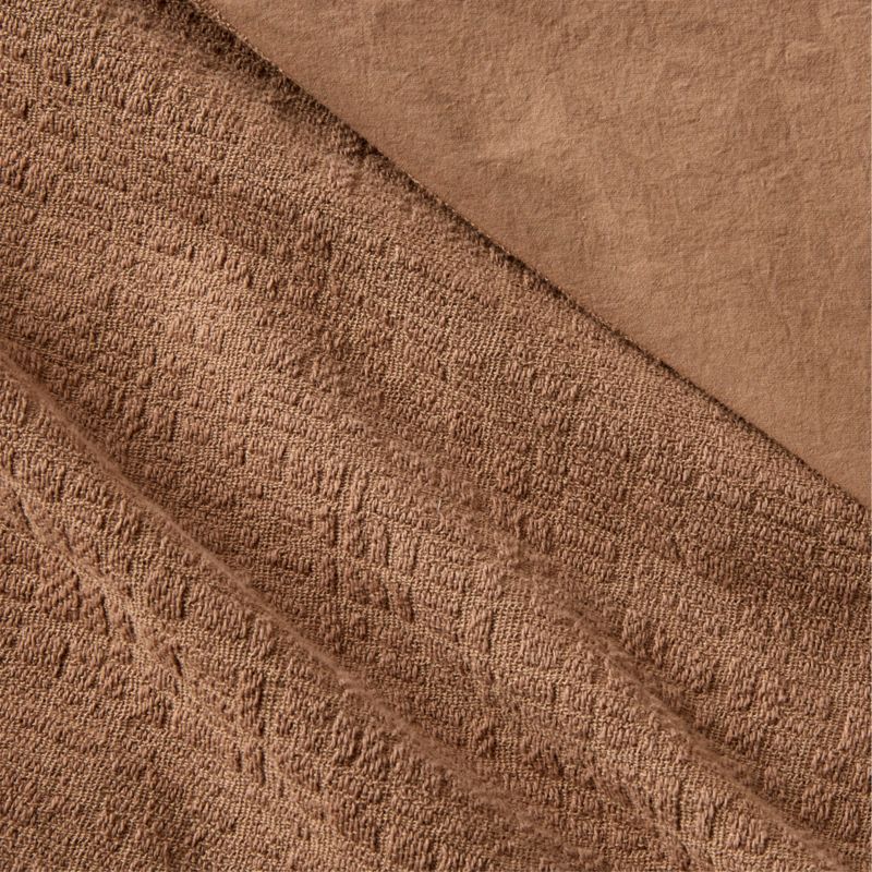 Maisa Organic Cotton Slub Coco Brown Full/Queen Duvet Cover - image 3 of 4